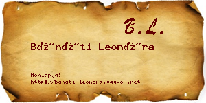 Bánáti Leonóra névjegykártya